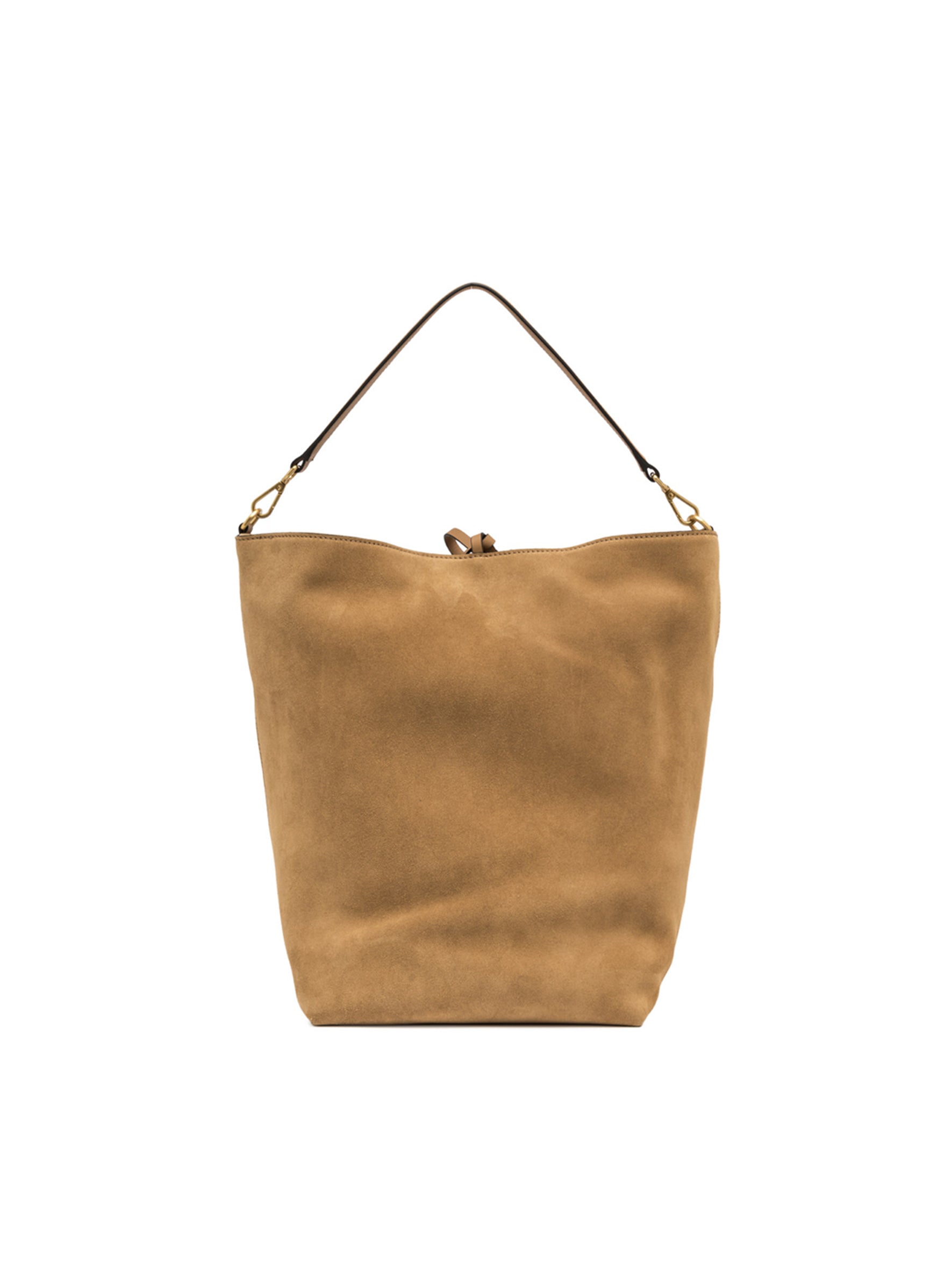 Sandfarbene, perforierte Tote-Bag